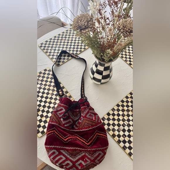 Free People Handbags - Bohemian Red Patterned Bag